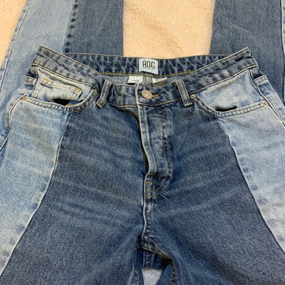 Urban Outfitters Two-Tone straight leg jeans